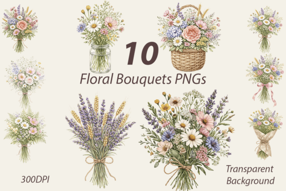 Download Wildflower Bouquet Clipart - Premium Resources