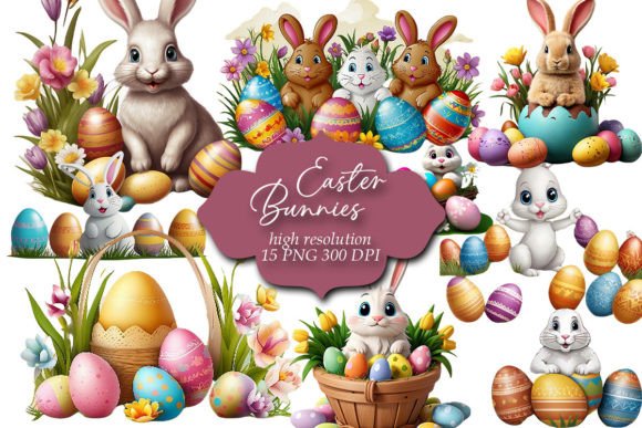 Download Easter Clipart, Easter Bunnies Clip Art - Easter bunnies clip art Collection
