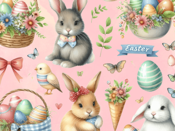 Download Easter Clipart, Easter Bunnies Clip Art - Easter bunnies clip art Collection