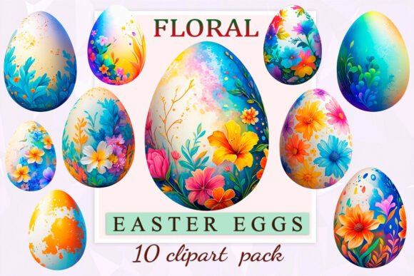 Download Floral Easter Eggs Clipart PNG - Eggs clipart Collection