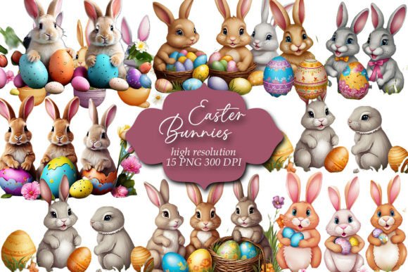 Download Easter Clipart, Easter Bunnies Clip Art - Easter bunnies clip art Collection
